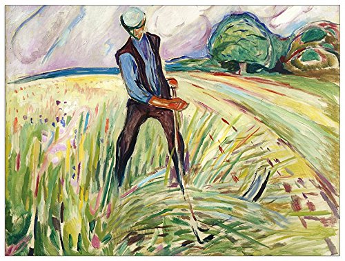 ArtPlaza Munch Edvard-The Haymaker, Dekorative Paneele, Holz, Mehrfarbig, 80 x 1.8 x 60 cm von ArtPlaza