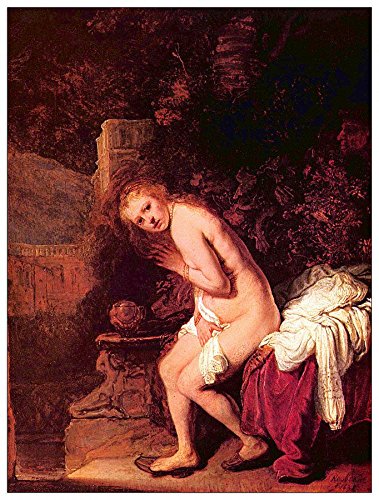 ArtPlaza Rembrandt-Susanna in bathtubs, Dekorative Paneele, Holz, Mehrfarbig, 60 x 1.8 x 80 cm von ArtPlaza