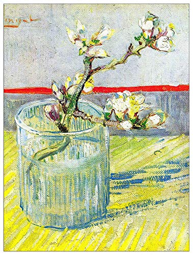 ArtPlaza TW90548 Van Gogh Vincent - Almond Blossom branch Dekorative Paneele, Holz MDF, Multifarbiert, 60x80 Cm von ArtPlaza