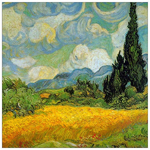 ArtPlaza TW90633 Van Gogh Vincent - Cypresses Dekorative Paneele, Holz MDF, Multifarbiert, 50x50 Cm von ArtPlaza