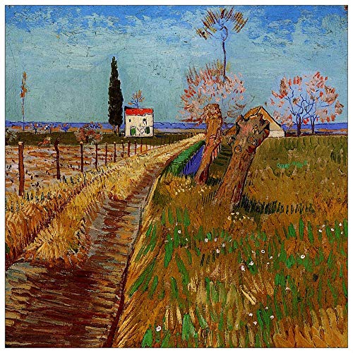 ArtPlaza TW90777 Van Gogh Vincent - Path Through a Field with Willows Dekorative Paneele, Holz MDF, Multifarbiert, 100x100 Cm von ArtPlaza