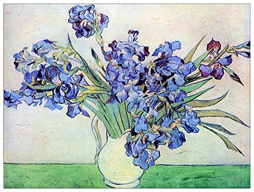 ArtPlaza TW91094 Van Gogh Vincent - Irises II Dekorative Paneele, Holz MDF, Multifarbiert, 80x60 Cm von ArtPlaza