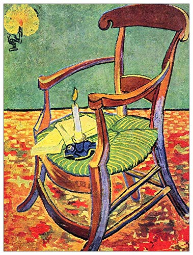 ArtPlaza TW91166 Van Gogh Vincent - Paul Gauguin's chair Dekorative Paneele, Holz MDF, Multifarbiert, 60x80 Cm von ArtPlaza