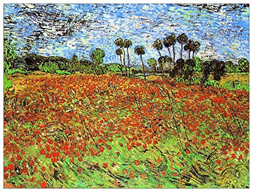 ArtPlaza TW91170 Van Gogh Vincent - Poppy Fields Dekorative Paneele, Holz MDF, Multifarbiert, 80x60 Cm von ArtPlaza