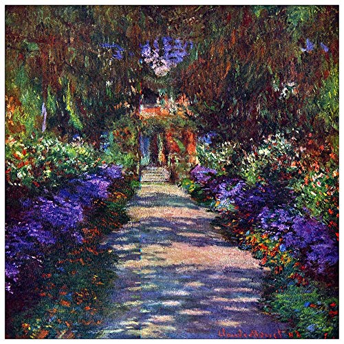 ArtPlaza TW91764 Monet Claude - Garden at Giverny Dekorative Paneele, Holz MDF, Multifarbiert, 30x30 Cm von ArtPlaza