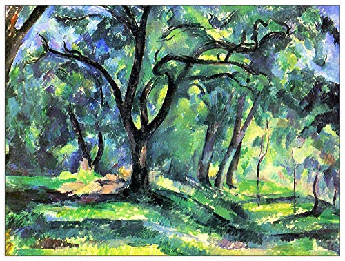 ArtPlaza TW92120 Cezanne Paul - In the Woods Dekorative Paneele, Holz MDF, Multifarbiert, 80x60 Cm von ArtPlaza