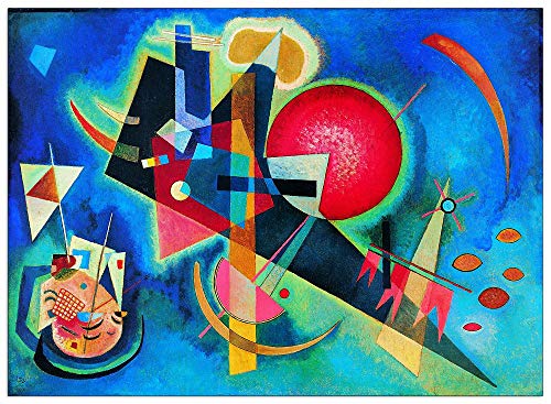 ArtPlaza TW92427 Vassily Kandinsky - In blu Dekorative Paneele, Holz MDF, Multifarbiert, 50x36 Cm von ArtPlaza