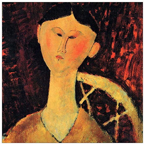 ArtPlaza TW92504 Modigliani Amedeo - Portrait of Beatrice Hastings Dekorative Paneele, Holz MDF, Multifarbiert, 50x50 Cm von ArtPlaza