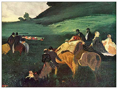 ArtPlaza TW93097 Degas Edgar - Riders in the landscape Dekorative Paneele, Holz MDF, Multifarbiert, 80x60 Cm von ArtPlaza