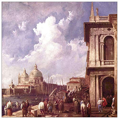 ArtPlaza TW93180 Canaletto - Piazza in Venice Dekorative Paneele, Holz MDF, Multifarbiert, 70x70 Cm von ArtPlaza