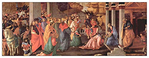 ArtPlaza TW93252 Botticelli Sandro - Adoration of the Magi Dekorative Paneele, Holz MDF, Multifarbiert, 135x50 Cm von ArtPlaza