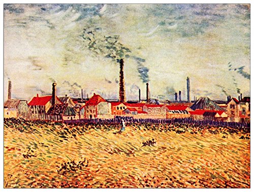 ArtPlaza Van Gogh Vincent-Factories, Dekorative Paneele, Holz, Mehrfarbig, 80 x 1.8 x 60 cm von ArtPlaza