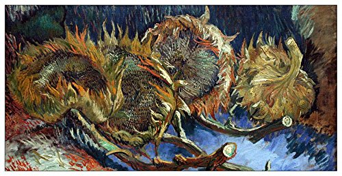 ArtPlaza Van Gogh Vincent-Four Sunflowes Gone to Seed, Dekorative Paneele, Holz, Mehrfarbig, 100 x 1.8 x 50 cm von ArtPlaza