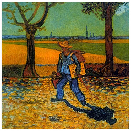 ArtPlaza Van Gogh Vincent-Painter, Dekorative Paneele, Holz, Mehrfarbig, 50 x 1.8 x 50 cm von ArtPlaza