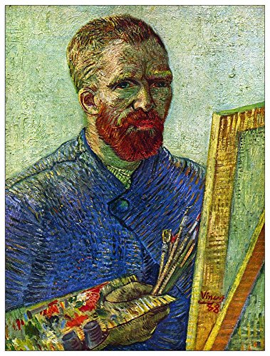 ArtPlaza Van Gogh Vincent-Self-Portrait in Front Easel, Dekorative Paneele, Holz, Mehrfarbig, 60 x 1.8 x 80 cm von ArtPlaza