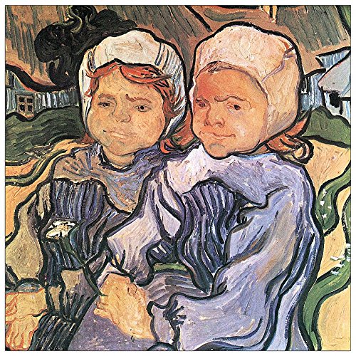 ArtPlaza Van Gogh Vincent-Two Children I, Dekorative Paneele, Holz, Mehrfarbig, 30 x 1.8 x 30 cm von ArtPlaza