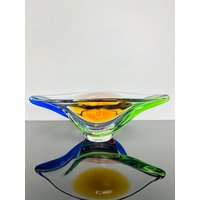 Luxus Glasschale Handgefertigt Von Frantisek Zemek, Moser & Mstisov, Czechoslovakia Kollektion "Rhapsody" von ArtPraga