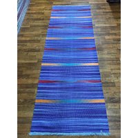 Custom Size Gestreifter Ikat Teppichläufer von ArtRugShop