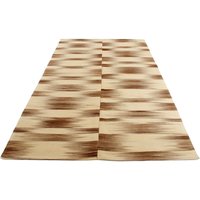 Handgeknüpfter Kelim Teppich Aus Wolle Mit Ikat Streifenmuster | 200x300 cm von ArtRugShop