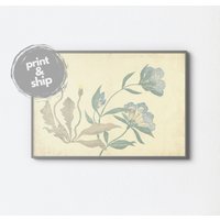 Löwenzahn Und Blaue Blumen | 1856 Von Nakamura Hôchû Vintage Edo-Periode Farbholzschnitt Kunstdruck Löwenzahn Und Blaue Blumen | 1856 Von Nakamura Hôchû Vintage Edo-Periode Farbholzschnitt Kunstdruck von ArtSavoor