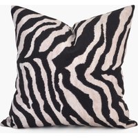 Zebra-Samt-Kissenbezug, Zebra-Print-Florkissen, Samt-Wurfkissen in Dunkelbraun von ArtSenne