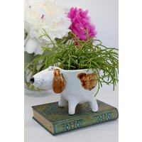 Keramik Hund Blumentopf Für Pflanzen, Hundeförmige Pflanztopf, Tier Sukkulenten Pflanztopf von ArtSoulCeramics