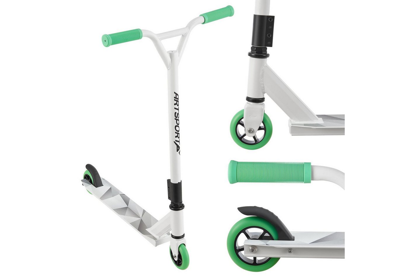 ArtSport Stuntscooter Futuristic, Alu Core, 360°-Lenker mit TPR-Grips, stabil und leicht ArtSport Stuntscooter Futuristic, Alu Core, 360°-Lenker mit TPR-Grips, stabil und leicht von ArtSport