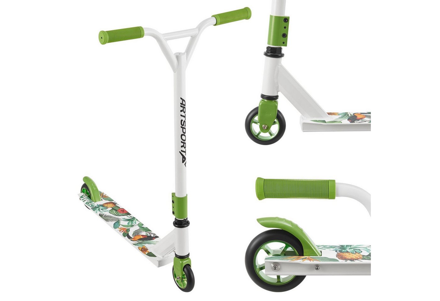 ArtSport Stuntscooter Hawaiana, Alu Core, 360°-Lenker mit TPR-Grips, stabil und leicht ArtSport Stuntscooter Hawaiana, Alu Core, 360°-Lenker mit TPR-Grips, stabil und leicht von ArtSport