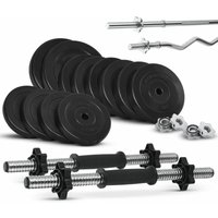 Artsport 3in1 Hantelset mit 2 Kurzhanteln, 1 Langhantel & 1 SZ Curlhantel – 12 Gewichte mit 60kg und Sternverschlüssen – Hantel Set Krafttraining Artsport 3in1 Hantelset mit 2 Kurzhanteln, 1 Langhantel & 1 SZ Curlhantel – 12 Gewichte mit 60kg und Sternverschlüssen – Hantel Set Krafttraining von ArtSport