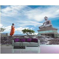 Buddha Wandbild Tian Tan Hong Kong Statue Tapete Peel Stick Dekor Selbstklebende Kunst Meditation Print Home Wall Religion 3D von ArtStoreDecal