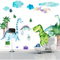 Jurassic Wandbild Dino Kinder Bild Tieraufkleber Selbstklebende Kunst Baby Tapete Peel Stick Foto T-Rex Dekor Aquarell Druck Dinosaurier Geschenk von ArtStoreDecal