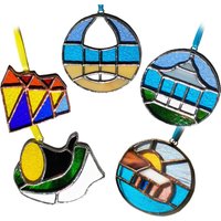 Folkestone Uk Ocean Views Glasmalerei Suncather Dekoration Glasmalerei, Ornament, Fensterdekoration, Glaswandbehang, Wohnkulturgeschenk von ArtStudioKrea