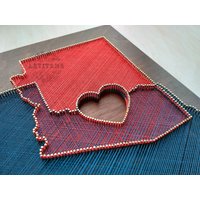 Zustand String Art Zwei Zustände Holz Wandkunst Genießen Sie Das von ArtStudioLEVITANA