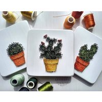 string Art Сactus Holz Wand Kunst Kaktus string Art Сactus Holz Wand Kunst Kaktus von ArtStudioLEVITANA
