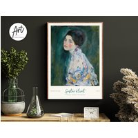 Gustav Klimt Museum Poster - Porträt Einer Dame Gemälde Print von ArtTerritoryPrints