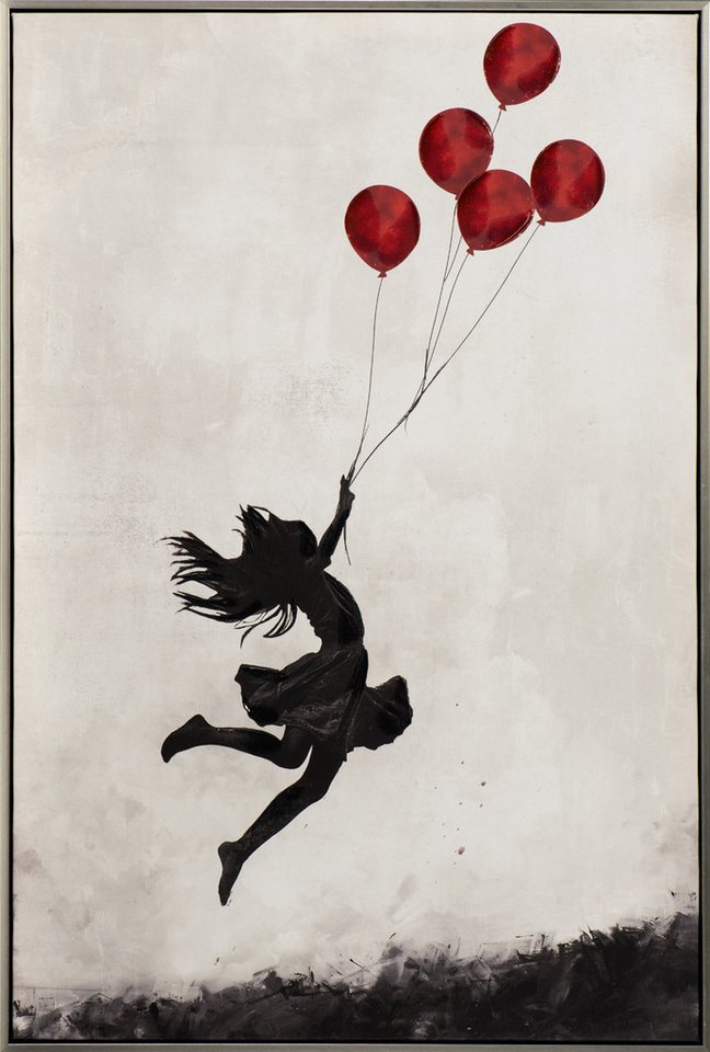 ArtUniverse Gemälde Jumping Balloon Girl 60x90 cm, . von ArtUniverse