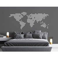 Moderne Weltkarte Aufkleber Punkte Raster, Karte Kunst Büro Wand Welt Karte Dekor Große Moderne Weltkarte Aufkleber Punkte Raster, Karte Kunst Büro Wand Welt Karte Dekor Große von ArtVinylStick
