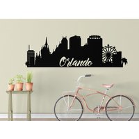 Orlando-Skyline-Wandtattoo, Vinyl-Aufkleber, Florida Stadtsilhouette, Vinyl Sticker, Büro-Aufkleber-Dekor Orlando-Skyline-Wandtattoo, Vinyl-Aufkleber, Florida Stadtsilhouette, Vinyl Sticker, Büro-Aufkleber-Dekor von ArtVinylStick