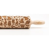 Nein. R092 Cats No. 7 Prägung Rollstift Gravur Nein. R092 Cats No. 7 Prägung Rollstift Gravur von ArtWoodenCorner