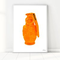 Bitcoin Crypto Luxury Grenade Wall Art Print Poster Limited 100 Copies von ArtYourWallDesigns