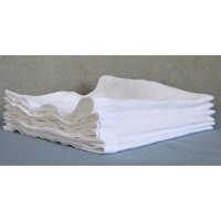 Servietten - Set, 6 Stck., 100 Leinen, Stone Washed, 42x 42 cm, Weiß, Made in Eu von ArtZimmerDE