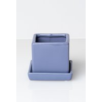 Lila Bunter Würfel-Blumentopf Aus Keramik, Kleiner Blumentopf, Pflanzentopf Mit Untersetzer, Sukkulenten-Übertopf, Mini-Blumentopf Lila Bunter Würfel-Blumentopf Aus Keramik, Kleiner Blumentopf, Pflanzentopf Mit Untersetzer, Sukkulenten-Übertopf, Mini-Blumentopf von ArtandtheGarden