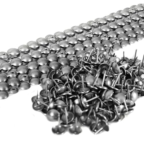 10 Meter Ziernagelstangen Gebürstetes Aluminium 11mm mit 18 Passenden Befestigungsnägel - Ziernagelstreifen von Artapisserie.fr