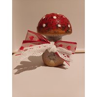 Ein Super Toller Terrakotta Fliegenpilz Deko Shabby Vintage von ArtbyCarlotta