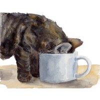 Katzen Kunst, Kaffee Tabby Katze Kunstwerk, Liebhaber, Aquarell Druck, Malerei, Spaß Kinderzimmer Dekor Katzen Kunst, Kaffee Tabby Katze Kunstwerk, Liebhaber, Aquarell Druck, Malerei, Spaß Kinderzimmer Dekor von ArtbyJenGalaxy