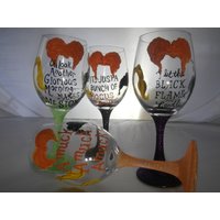 Handbemalte Halloween Hokus Pokus Inspirierte Und Glitzerkelche. 4Er Set. Usa von ArtbySethHouse