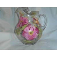 Handgemalter Mohnblumenkrug 66-Unzen-Blumen-Getränkeheber von ArtbySethHouse