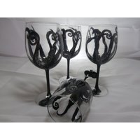 Schwarze Oktopus Kelche. 12 Unzen Je. Hergestellt in Den Usa. 4Er Set von ArtbySethHouse