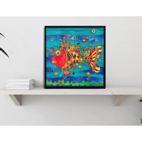 Der Fisch, Glasmalerei, Wohnkultur, Kunstglas von ArtbyTatsianaSaleh
