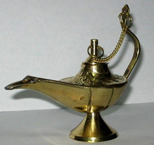 Artcollectibles India Vintage Messing Öllampe Aladin Chirag Dekorative Handarbeit Messing Räuchergefäß von Artcollectibles India